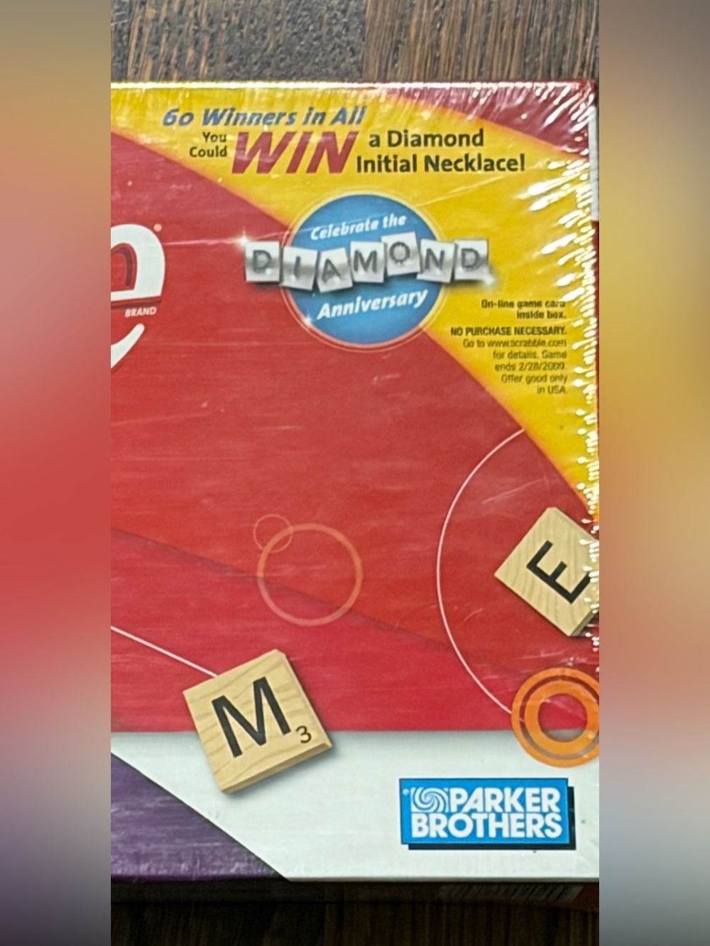 NEW Scrabble Crossword Board Game Diamond Anniversary Edition 2007 Factory Seale